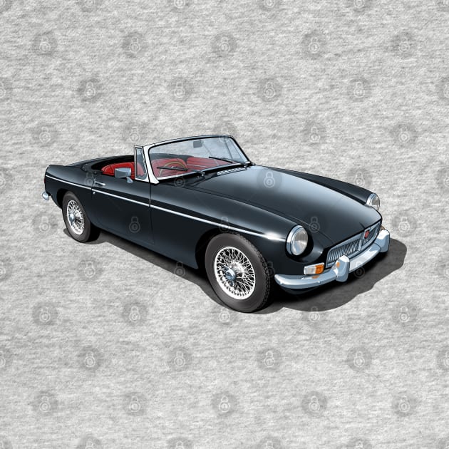 MGB Roadster in black by candcretro